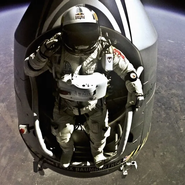 Felix on the edge of history high above the Earth